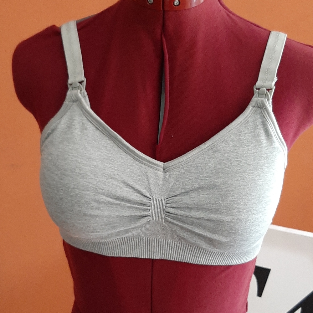 BNWT nursing bra sz small grey